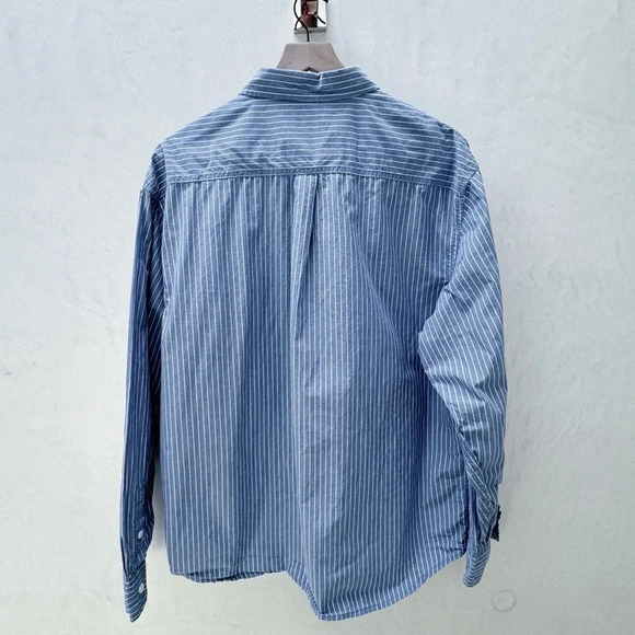 Vans Medium 100% Cotton Blue Striped Button-Up Shirt - Picture 3 of 10